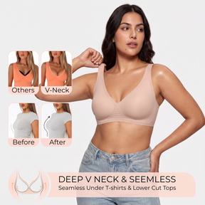 Deep V Jelly Bra No Underwire