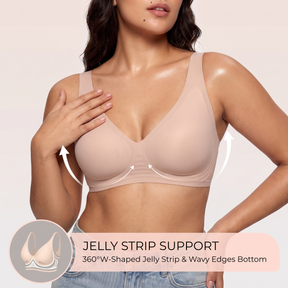 Deep V Jelly Bra No Underwire