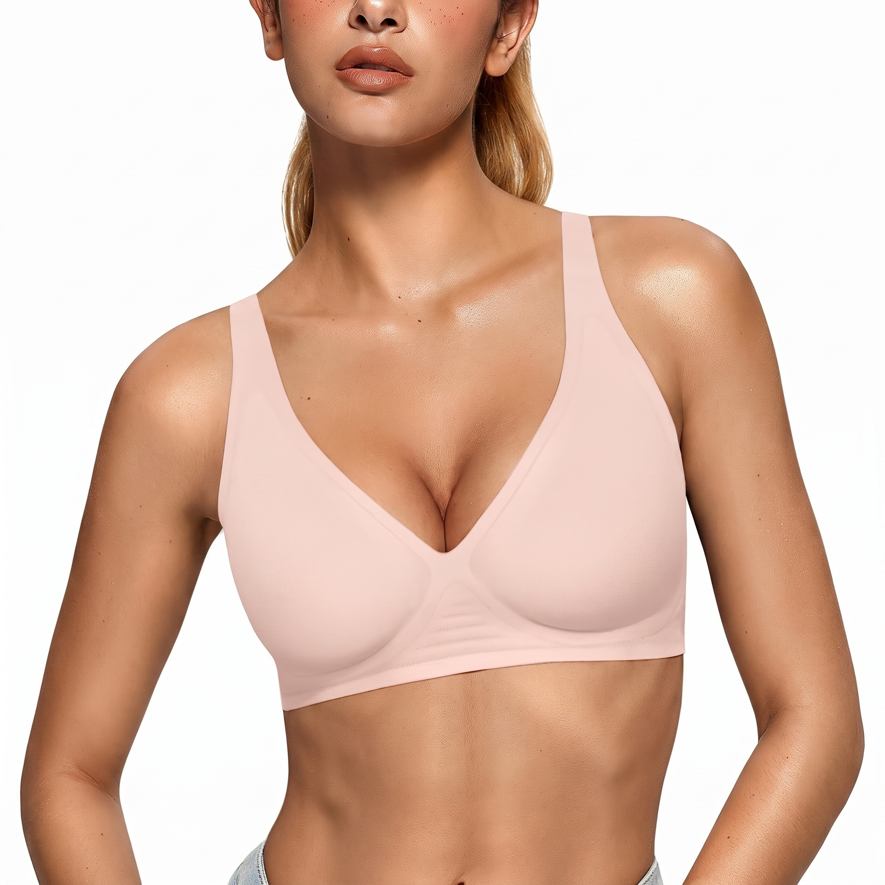 Deep V Jelly Bra No Underwire