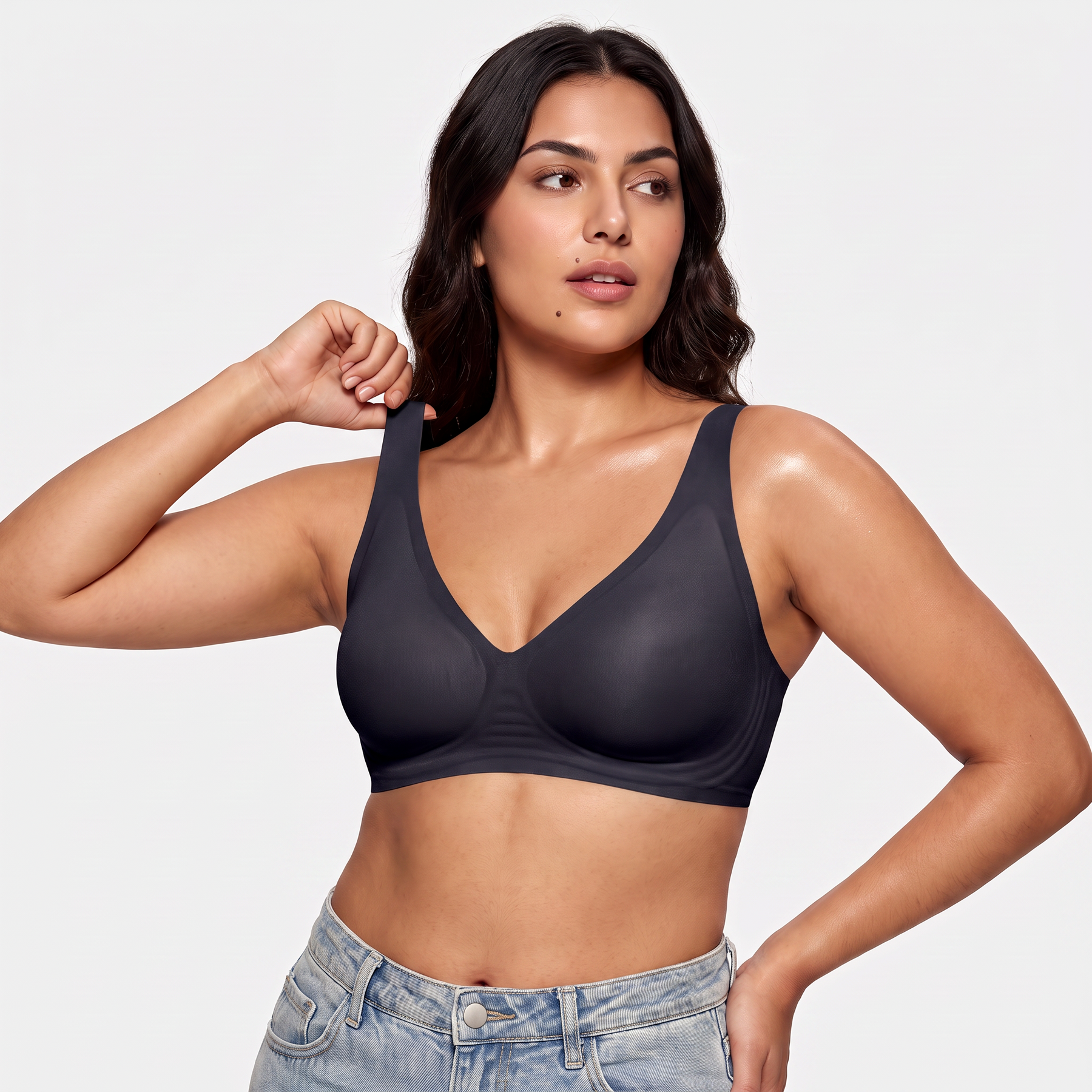 Deep V Jelly Bra No Underwire