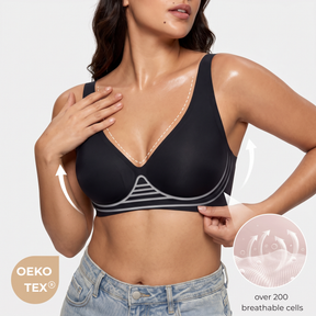 Deep V Jelly Bra No Underwire