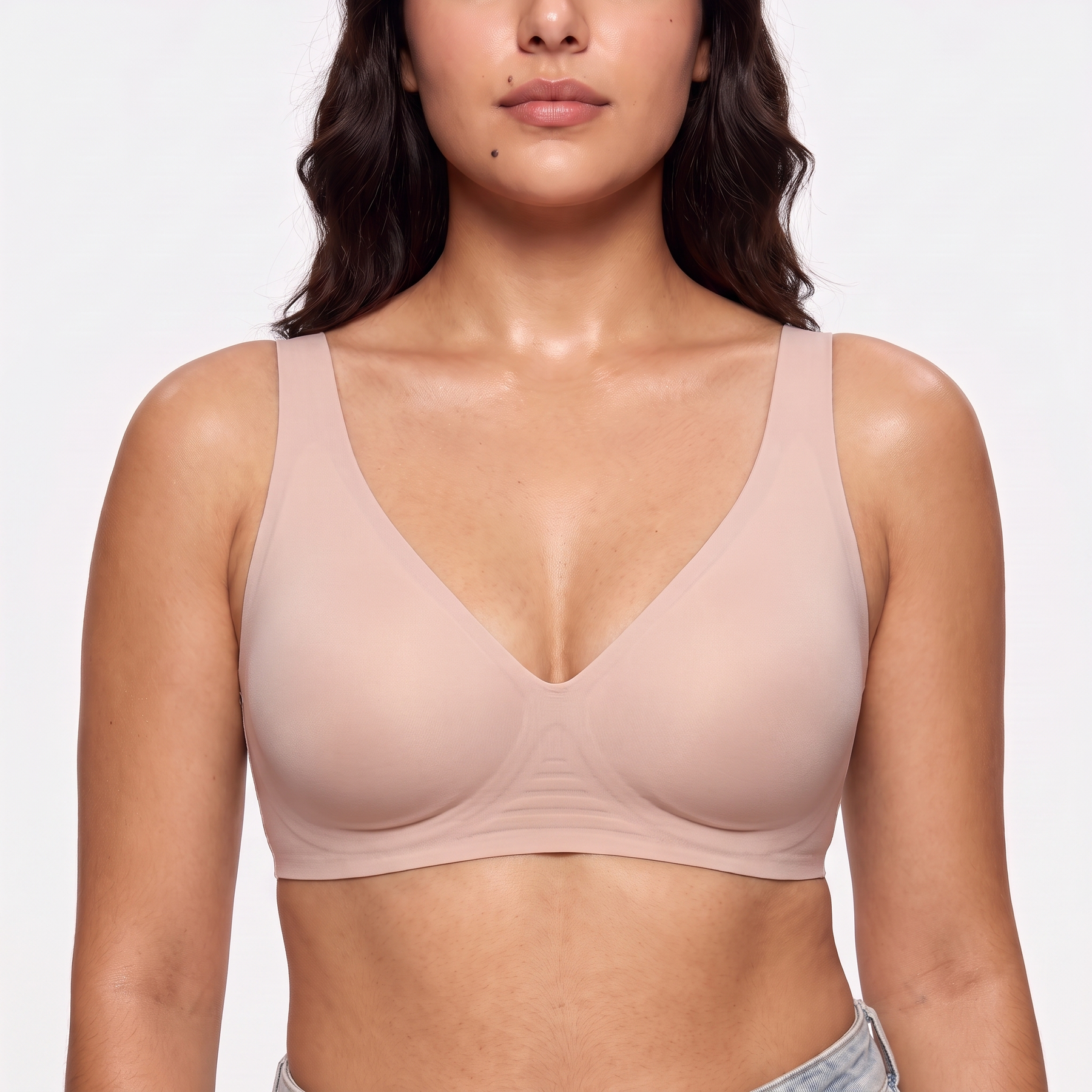 Deep V Jelly Bra No Underwire